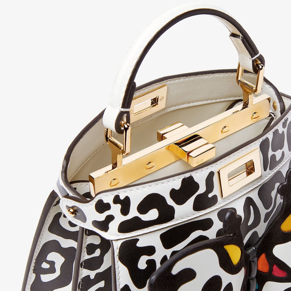 FENDI Peekaboo ISeeU Petite Printed leather bag with maxi Night Butterfly - Image 2